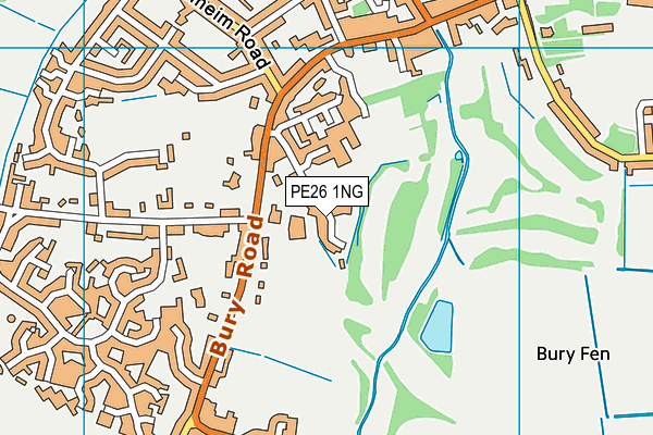 PE26 1NG map - OS VectorMap District (Ordnance Survey)