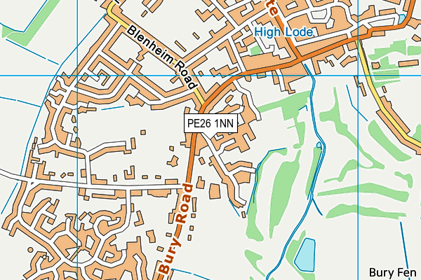 PE26 1NN map - OS VectorMap District (Ordnance Survey)