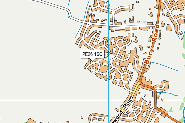 PE26 1SQ map - OS VectorMap District (Ordnance Survey)