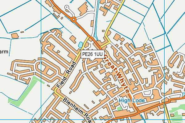 PE26 1UU map - OS VectorMap District (Ordnance Survey)