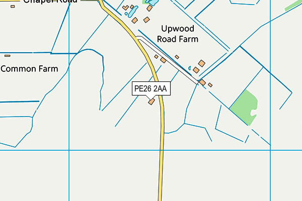 PE26 2AA map - OS VectorMap District (Ordnance Survey)