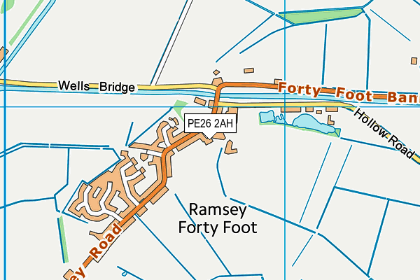 PE26 2AH map - OS VectorMap District (Ordnance Survey)