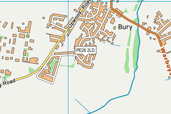 PE26 2LD map - OS VectorMap District (Ordnance Survey)