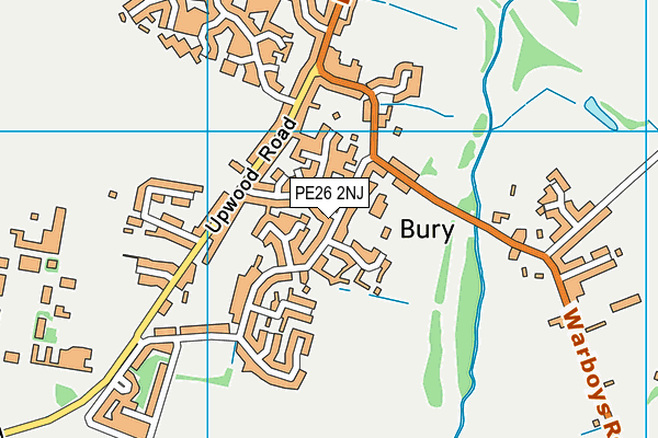Bury CofE Primary School map (PE26 2NJ) - OS VectorMap District (Ordnance Survey)