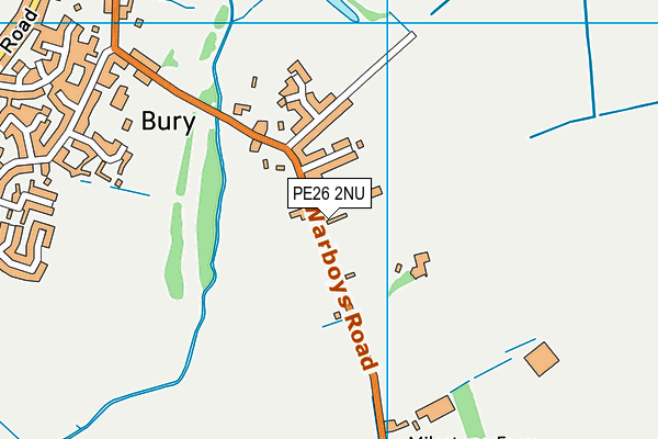 PE26 2NU map - OS VectorMap District (Ordnance Survey)