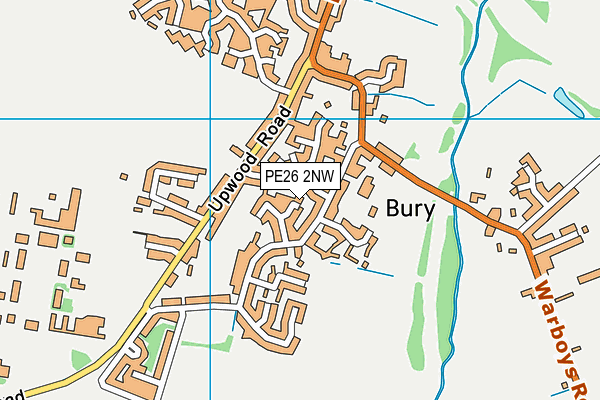 PE26 2NW map - OS VectorMap District (Ordnance Survey)