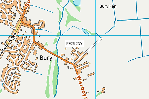 PE26 2NY map - OS VectorMap District (Ordnance Survey)