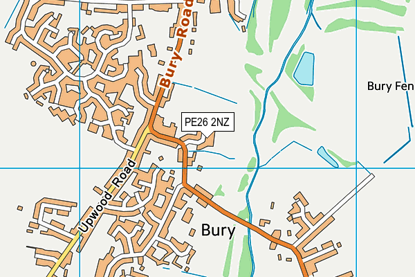 PE26 2NZ map - OS VectorMap District (Ordnance Survey)
