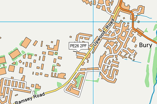 PE26 2PF map - OS VectorMap District (Ordnance Survey)