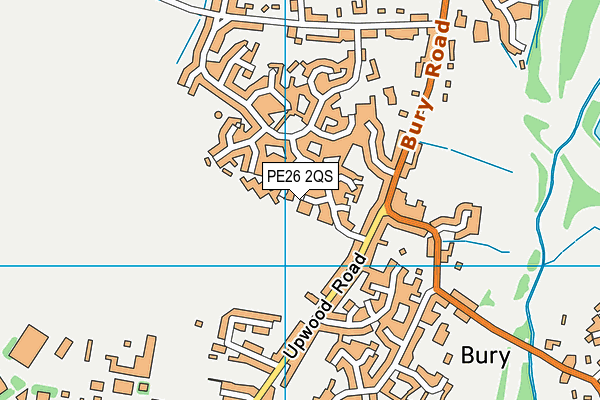 PE26 2QS map - OS VectorMap District (Ordnance Survey)