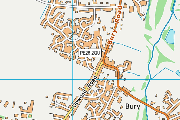 PE26 2QU map - OS VectorMap District (Ordnance Survey)
