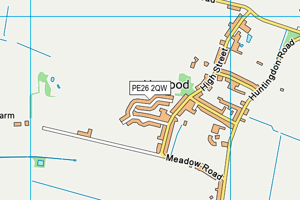 PE26 2QW map - OS VectorMap District (Ordnance Survey)