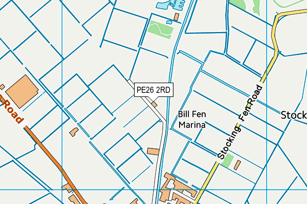 PE26 2RD map - OS VectorMap District (Ordnance Survey)