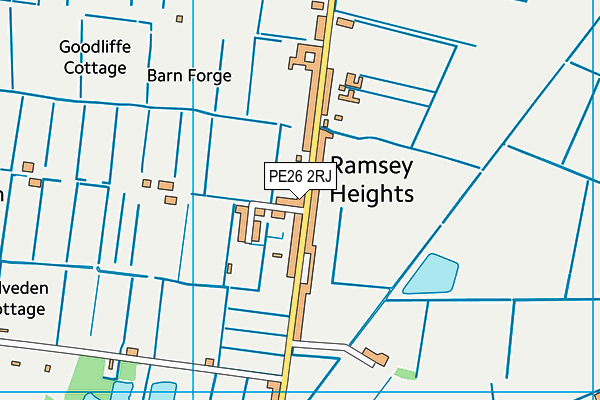 PE26 2RJ map - OS VectorMap District (Ordnance Survey)