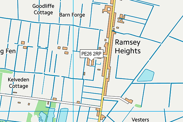 PE26 2RP map - OS VectorMap District (Ordnance Survey)