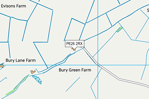 PE26 2RX map - OS VectorMap District (Ordnance Survey)