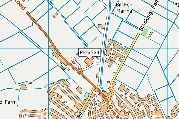 PE26 2SB map - OS VectorMap District (Ordnance Survey)