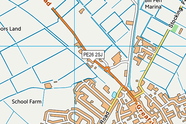 PE26 2SJ map - OS VectorMap District (Ordnance Survey)