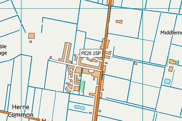 PE26 2SP map - OS VectorMap District (Ordnance Survey)