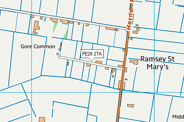 PE26 2TA map - OS VectorMap District (Ordnance Survey)