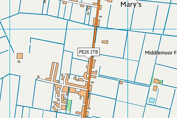 PE26 2TB map - OS VectorMap District (Ordnance Survey)