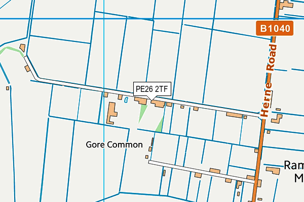 PE26 2TF map - OS VectorMap District (Ordnance Survey)