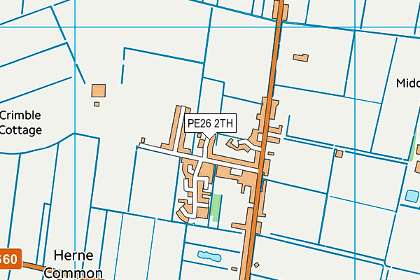 PE26 2TH map - OS VectorMap District (Ordnance Survey)