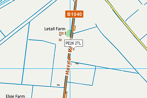 PE26 2TL map - OS VectorMap District (Ordnance Survey)