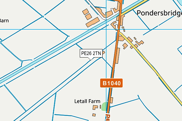 PE26 2TN map - OS VectorMap District (Ordnance Survey)