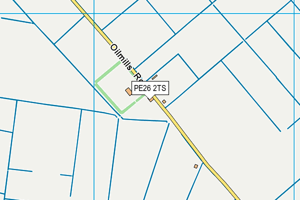 PE26 2TS map - OS VectorMap District (Ordnance Survey)