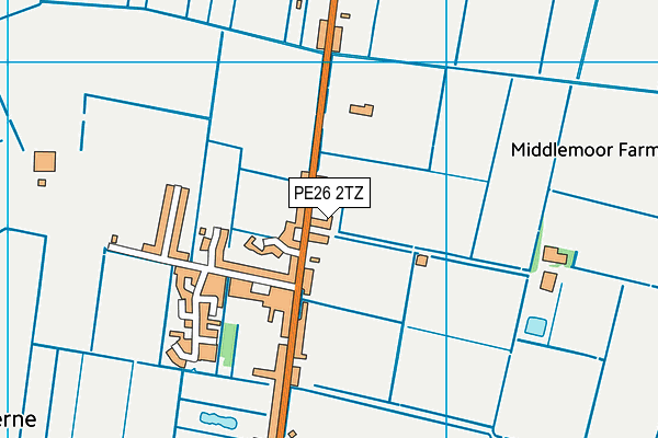 PE26 2TZ map - OS VectorMap District (Ordnance Survey)