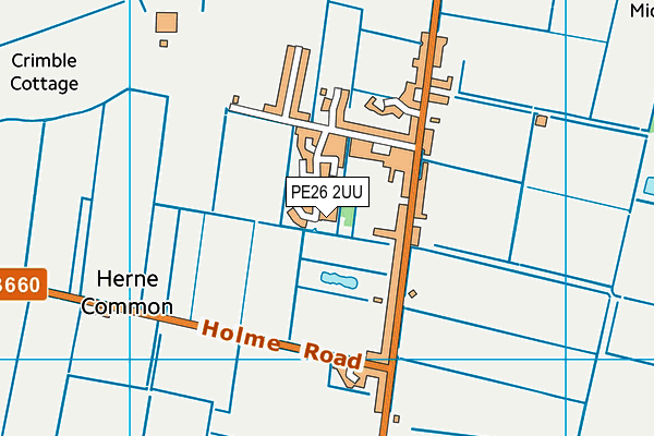 PE26 2UU map - OS VectorMap District (Ordnance Survey)