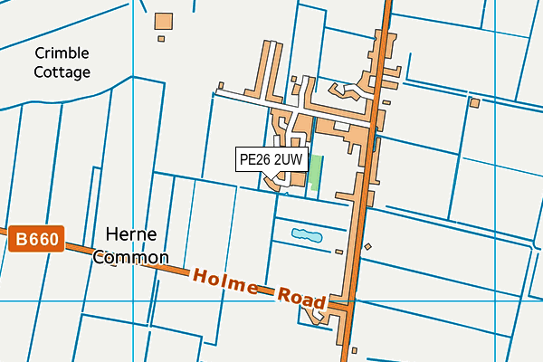 PE26 2UW map - OS VectorMap District (Ordnance Survey)