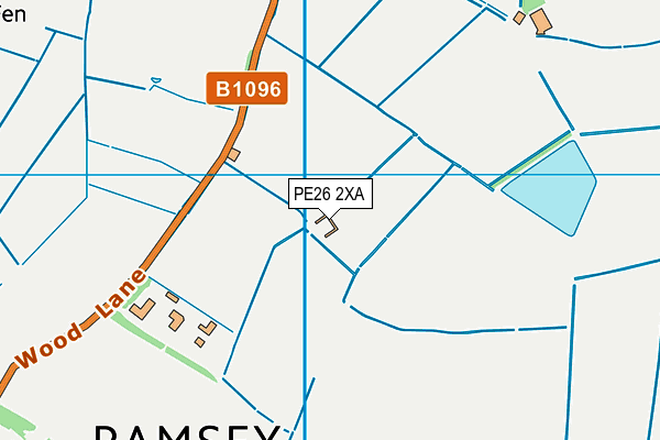 PE26 2XA map - OS VectorMap District (Ordnance Survey)