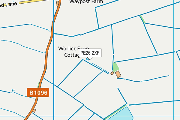 PE26 2XF map - OS VectorMap District (Ordnance Survey)