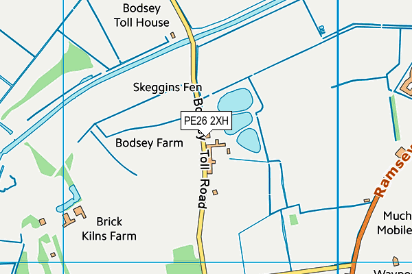 PE26 2XH map - OS VectorMap District (Ordnance Survey)