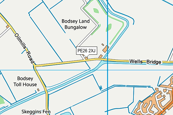 PE26 2XJ map - OS VectorMap District (Ordnance Survey)