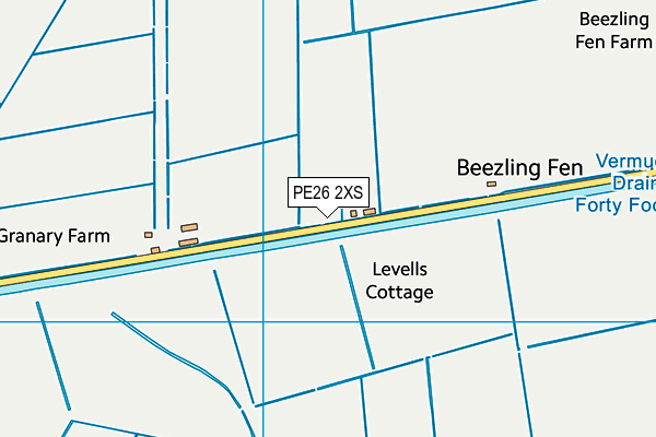 PE26 2XS map - OS VectorMap District (Ordnance Survey)