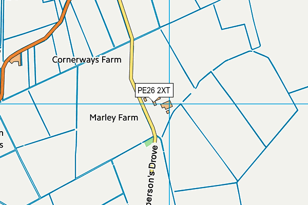 PE26 2XT map - OS VectorMap District (Ordnance Survey)