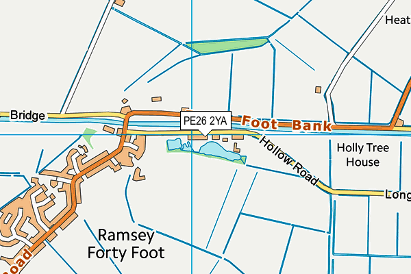 PE26 2YA map - OS VectorMap District (Ordnance Survey)