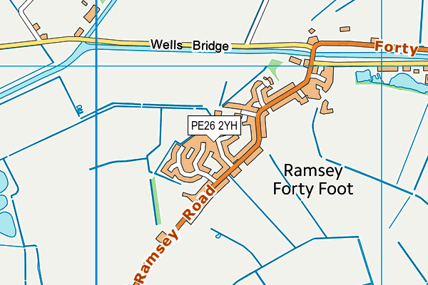 PE26 2YH map - OS VectorMap District (Ordnance Survey)