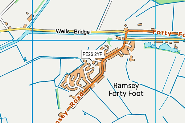 PE26 2YP map - OS VectorMap District (Ordnance Survey)