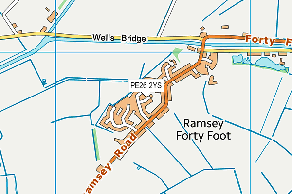 PE26 2YS map - OS VectorMap District (Ordnance Survey)