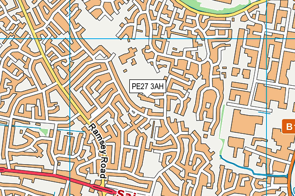 PE27 3AH map - OS VectorMap District (Ordnance Survey)
