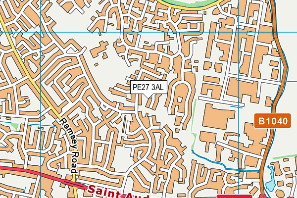 PE27 3AL map - OS VectorMap District (Ordnance Survey)