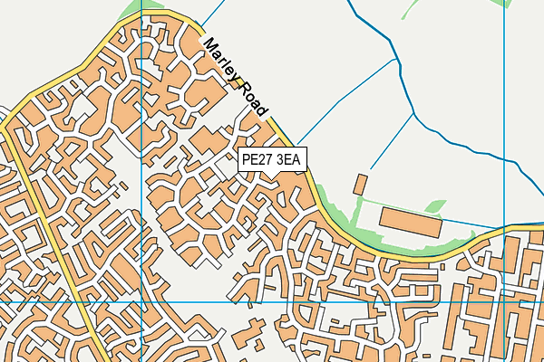 PE27 3EA map - OS VectorMap District (Ordnance Survey)