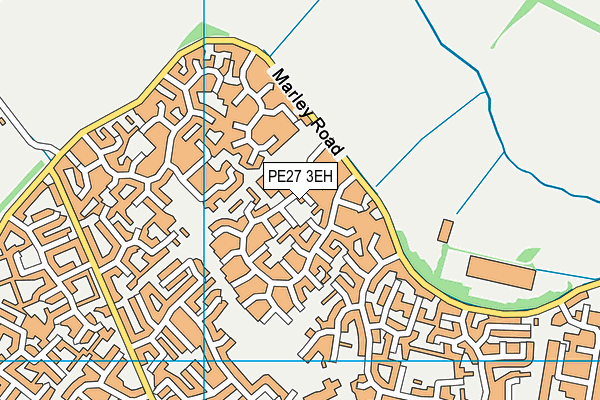 PE27 3EH map - OS VectorMap District (Ordnance Survey)