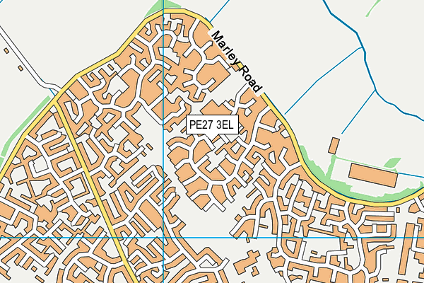 PE27 3EL map - OS VectorMap District (Ordnance Survey)