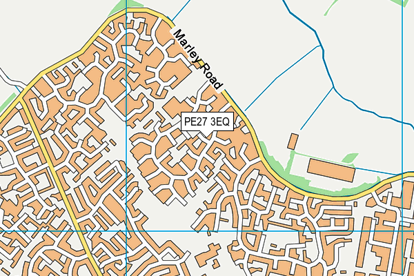 PE27 3EQ map - OS VectorMap District (Ordnance Survey)