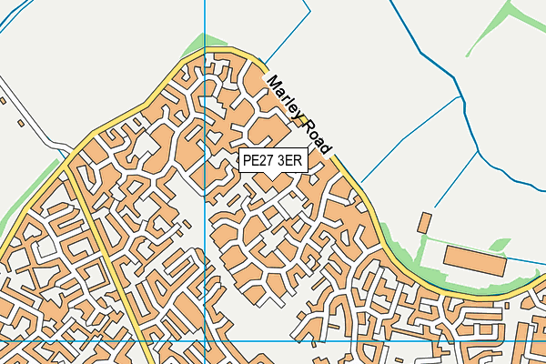 PE27 3ER map - OS VectorMap District (Ordnance Survey)